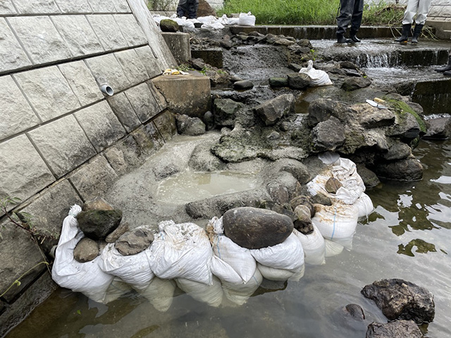 魚道プール完成